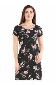 Crepe Floral Print Long Dress