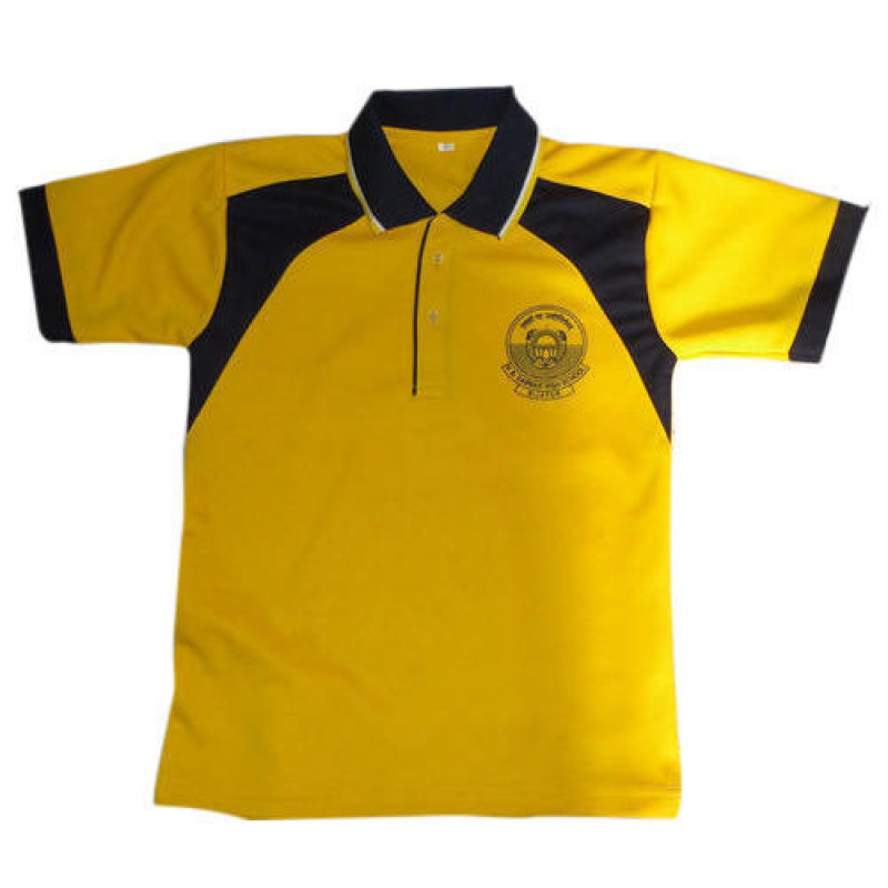 Yellow And Black Kids Sports T-shirt