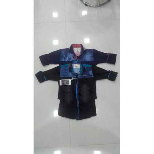 Cotton Full Sleeves Kids Party Wear Printed Shirts
